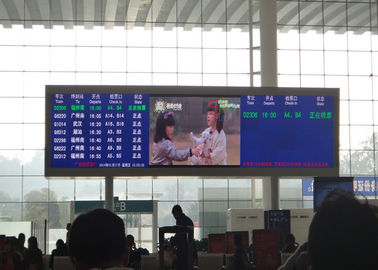Affichage à LED fixe d'intérieur de WIFI/3G P10 RVB Pour l'aéroport/station, écran polychrome de LED fournisseur