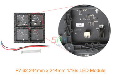 P7.62 balayage polychrome d'intérieur du module 1/16 d'affichage à LED de 244mm x de 244mm fournisseur